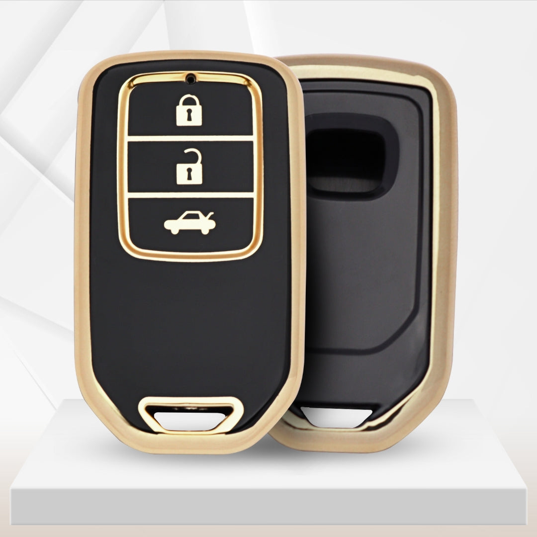Honda Gold Line TPU Key Cover with Keychain