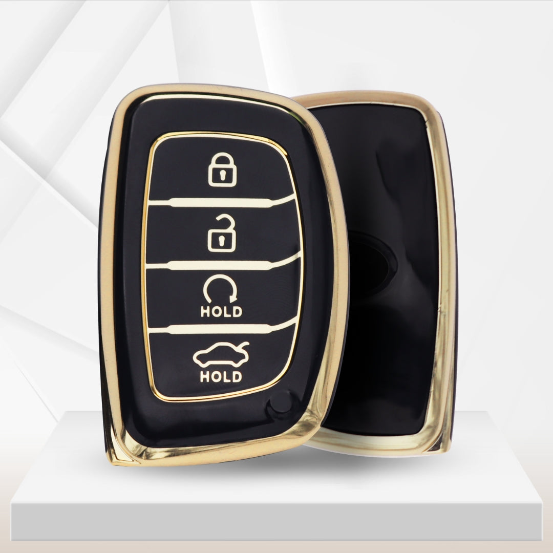 Hyundai Gold Line TPU Key Cover with Keychain