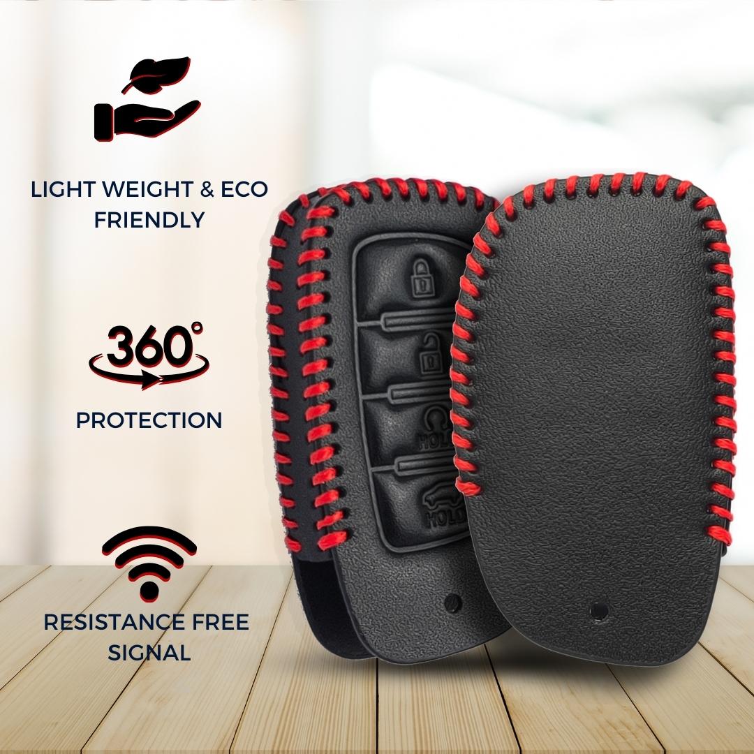 keycept leather key cover alcazar creta tucson 4 button smart shell case