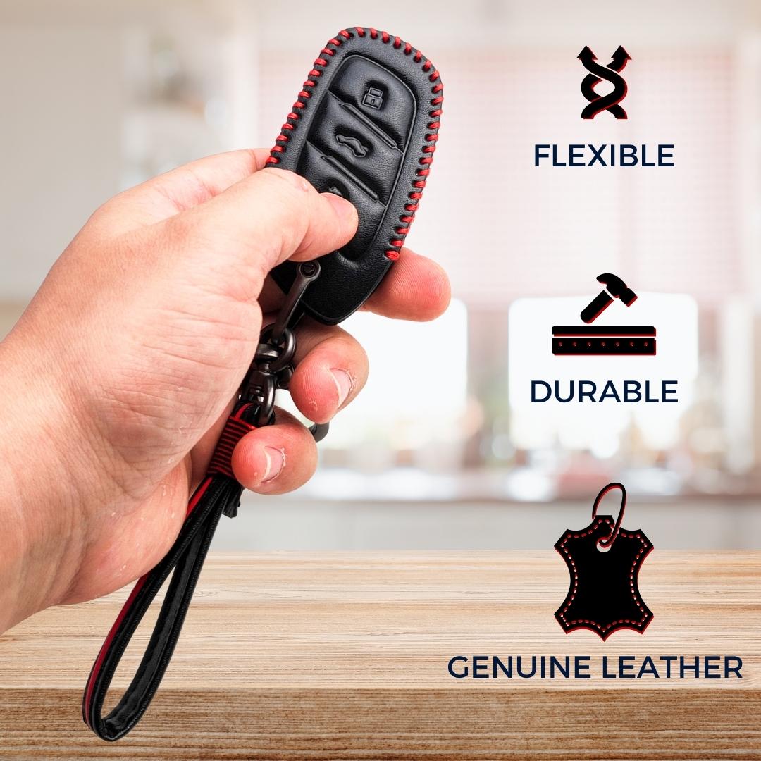 keycept leather key cover mg astor hector 3 button smart shell case
