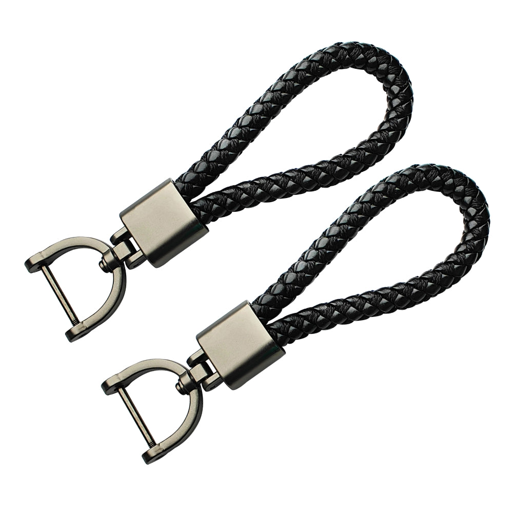 PU Rope Leather Thread with Zinc Alloy Key Holder. (Type 6)