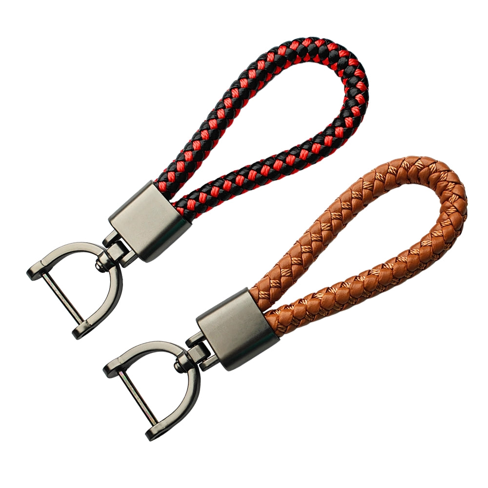PU Rope Leather Thread with Zinc Alloy Key Holder. (Type 6)