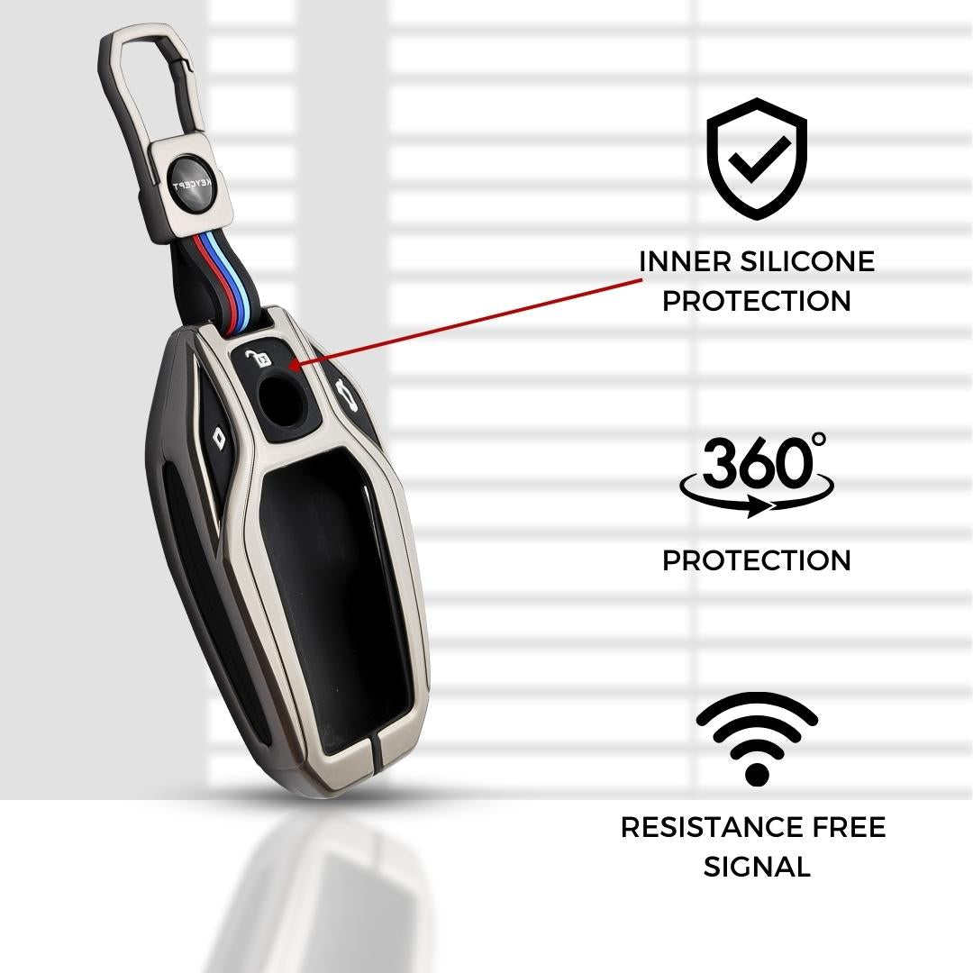 bmw x series metal key cover case accessories silver