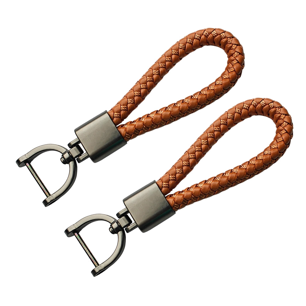 PU Rope Leather Thread with Zinc Alloy Key Holder. (Type 6)