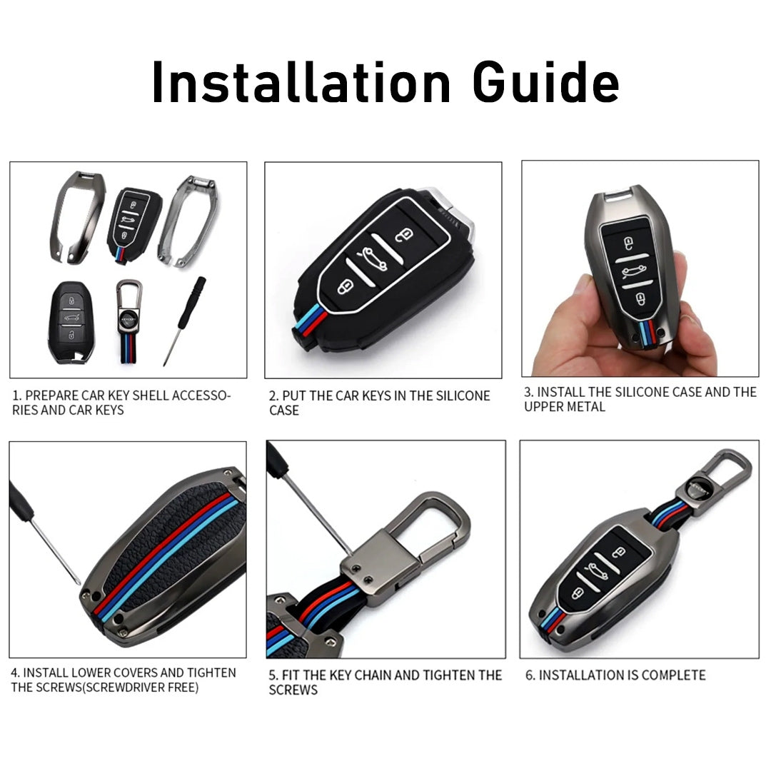 Mahindra Metal Key Cover with Keychain (Type M1)