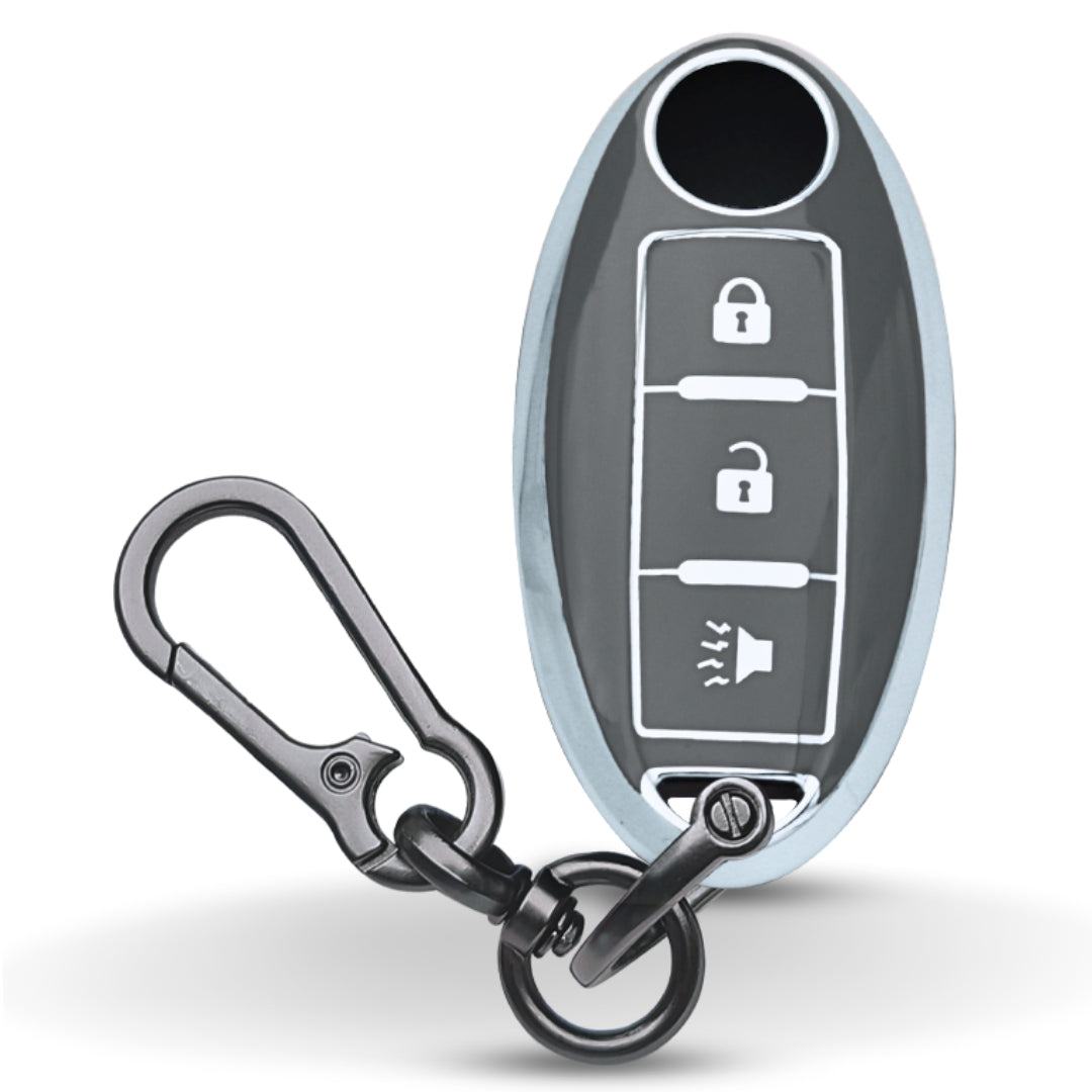 Nissan Silver Line TPU Key Cover with Keychain