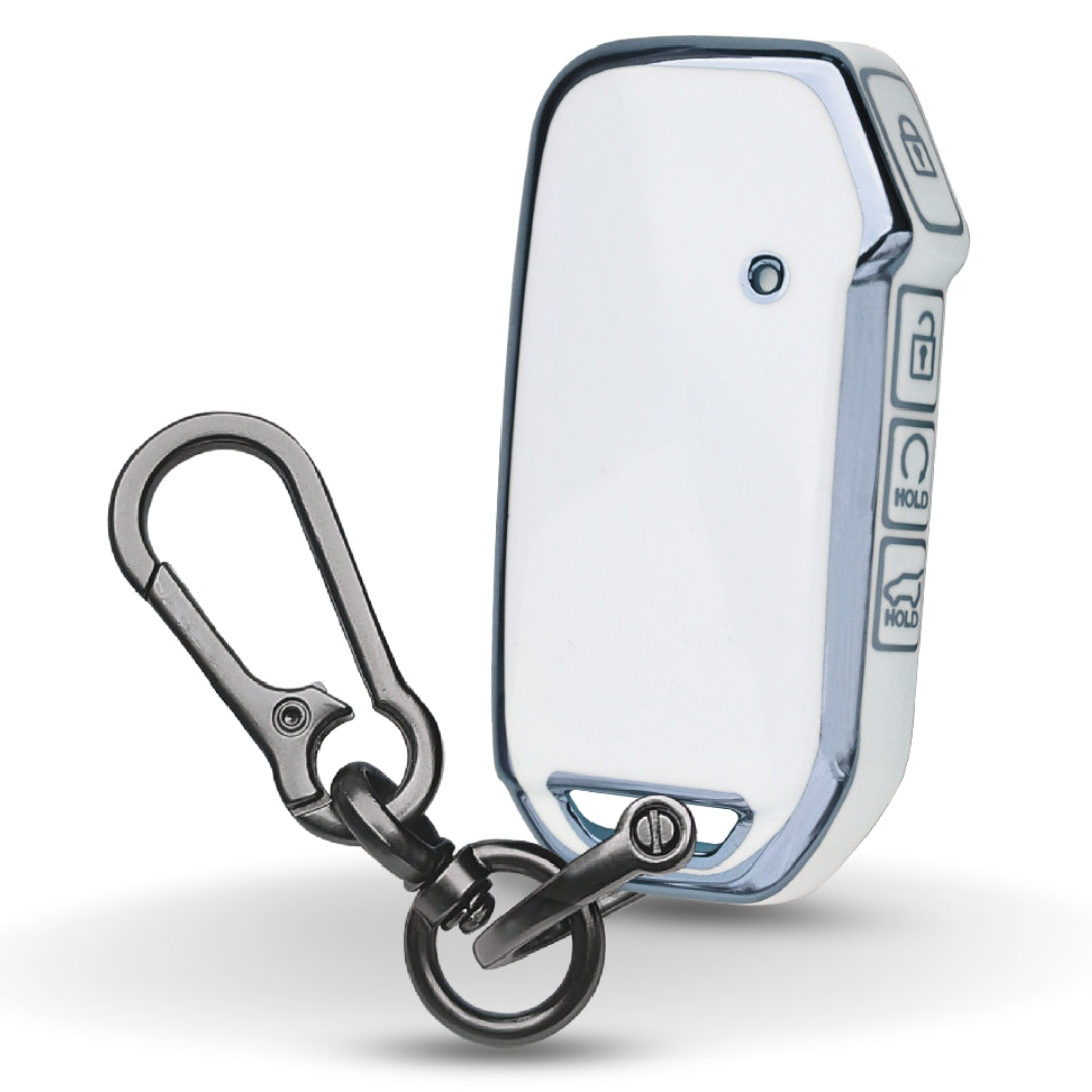 Kia Silver Line TPU Key Cover with Keychain