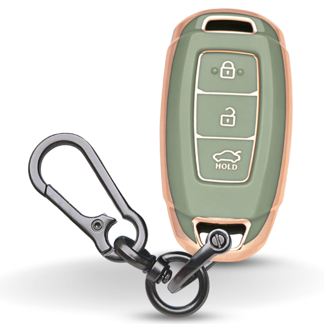 Hyundai Gold Line TPU Key Cover with Keychain