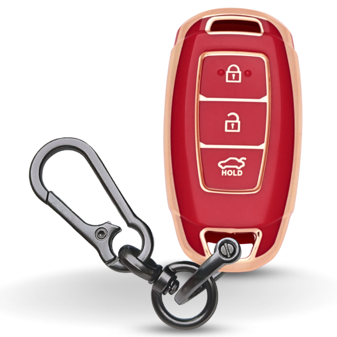 Hyundai Gold Line TPU Key Cover with Keychain