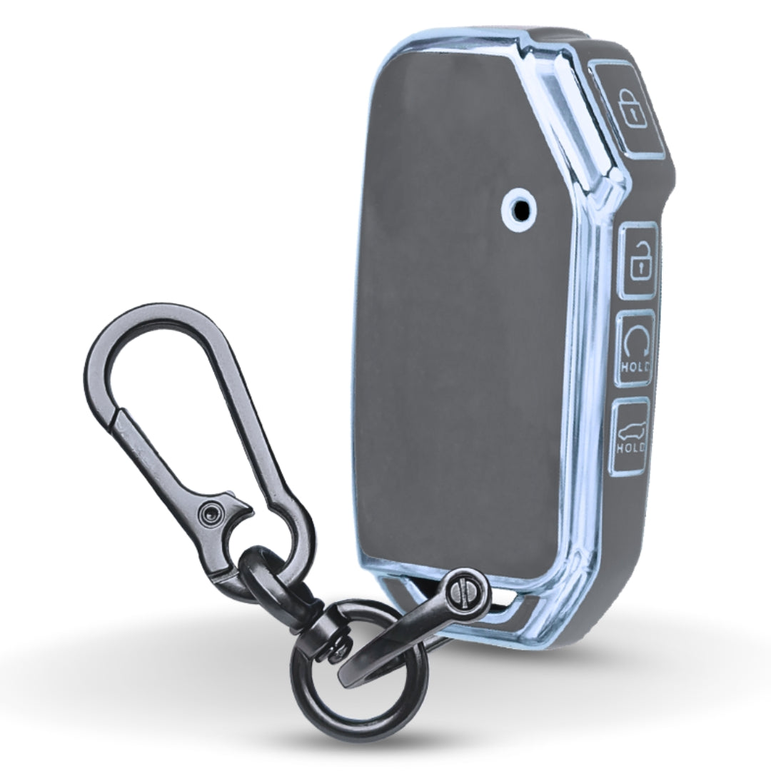Kia Silver Line TPU Key Cover with Keychain