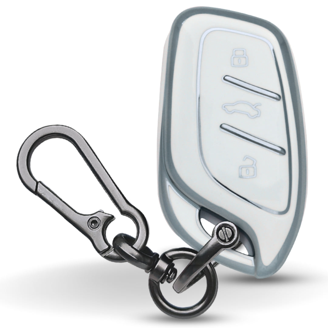 MG Silver Line TPU Key Cover with Keychain