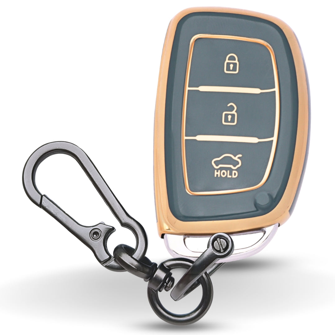 Hyundai Gold Line TPU Key Cover with Keychain