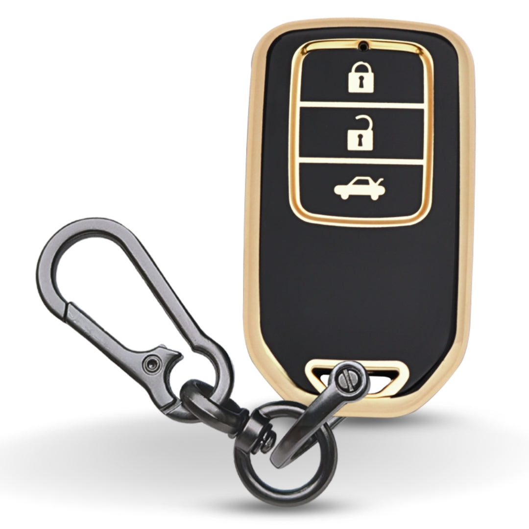 Honda Gold Line TPU Key Cover with Keychain