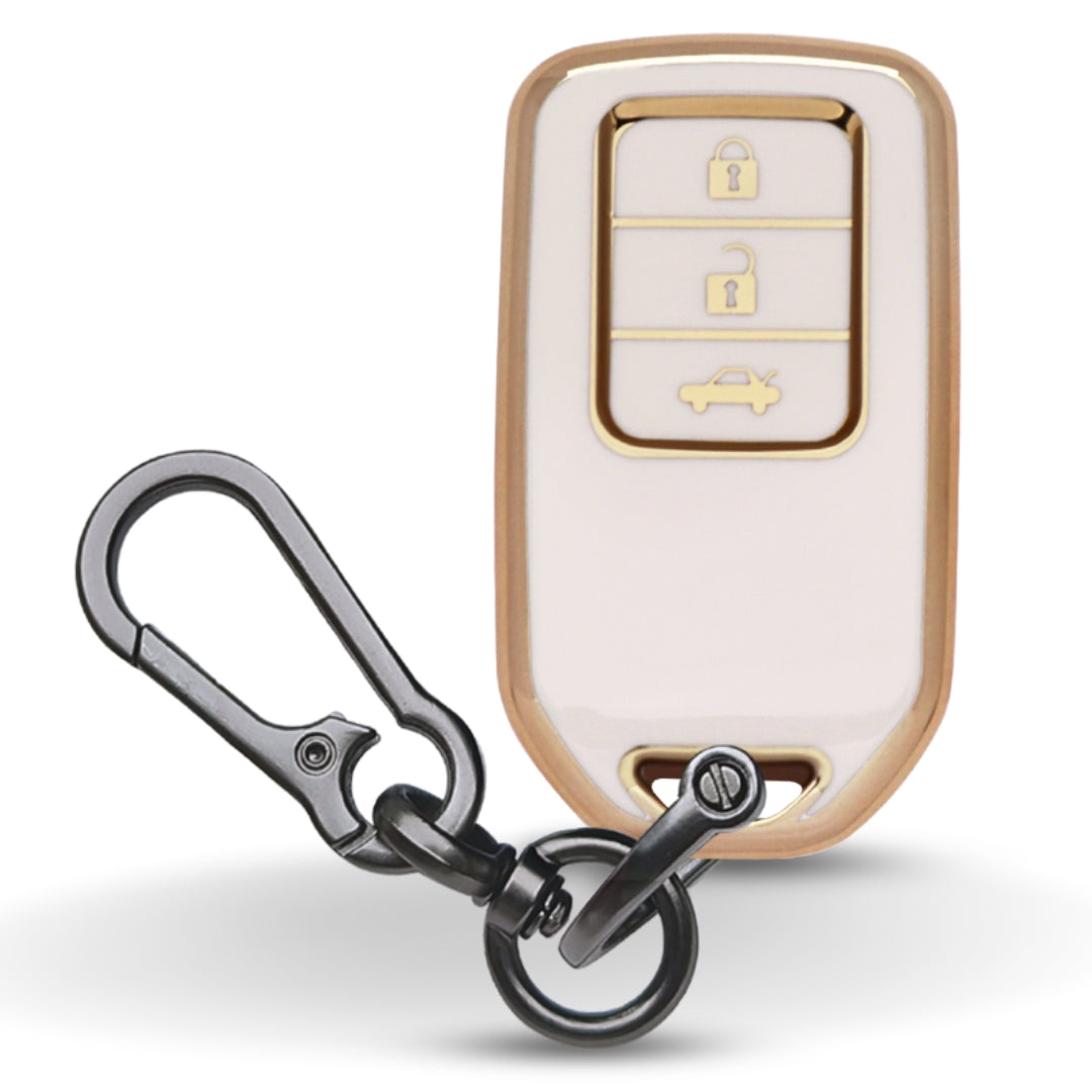 Honda Gold Line TPU Key Cover with Keychain