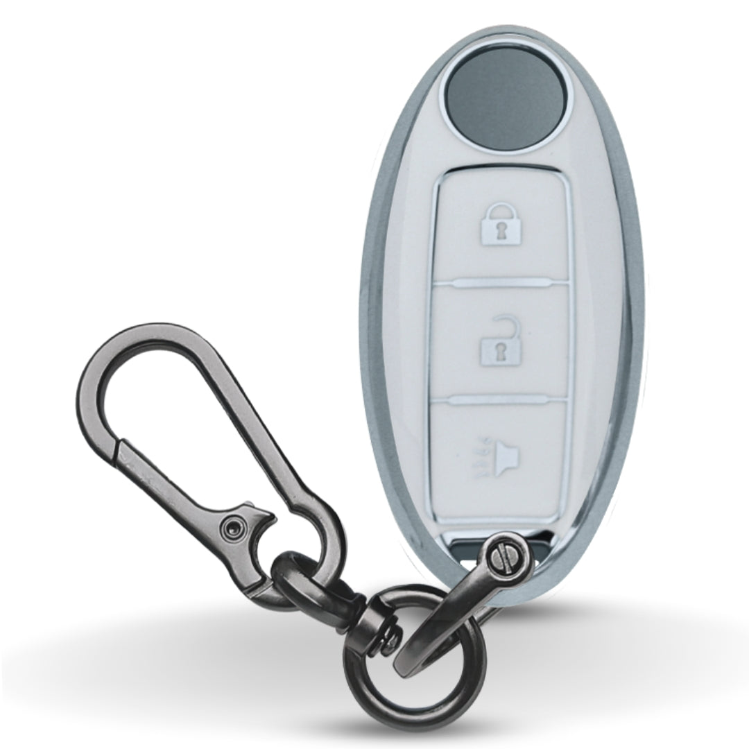 Nissan Silver Line TPU Key Cover with Keychain