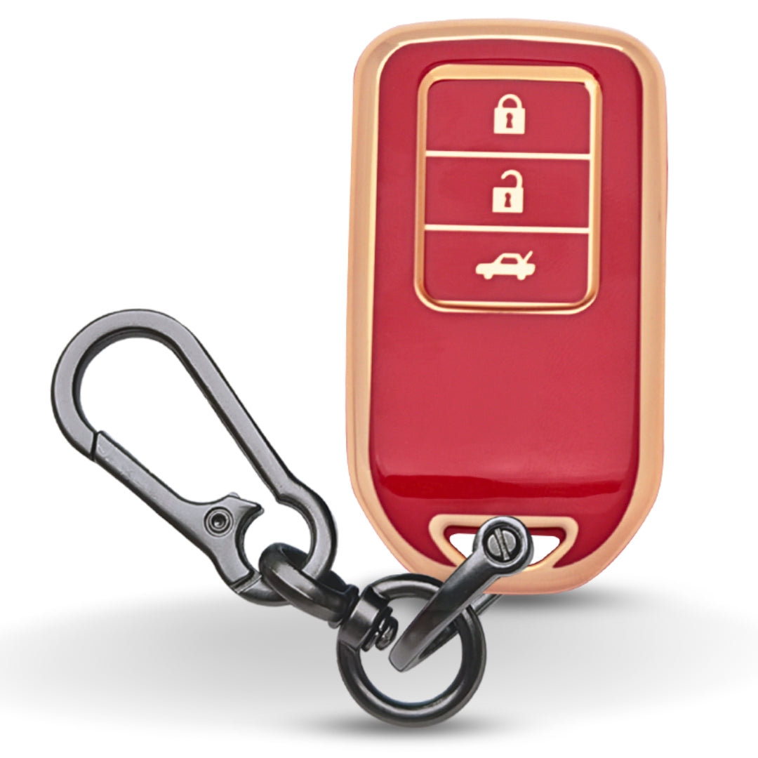 Honda Gold Line TPU Key Cover with Keychain
