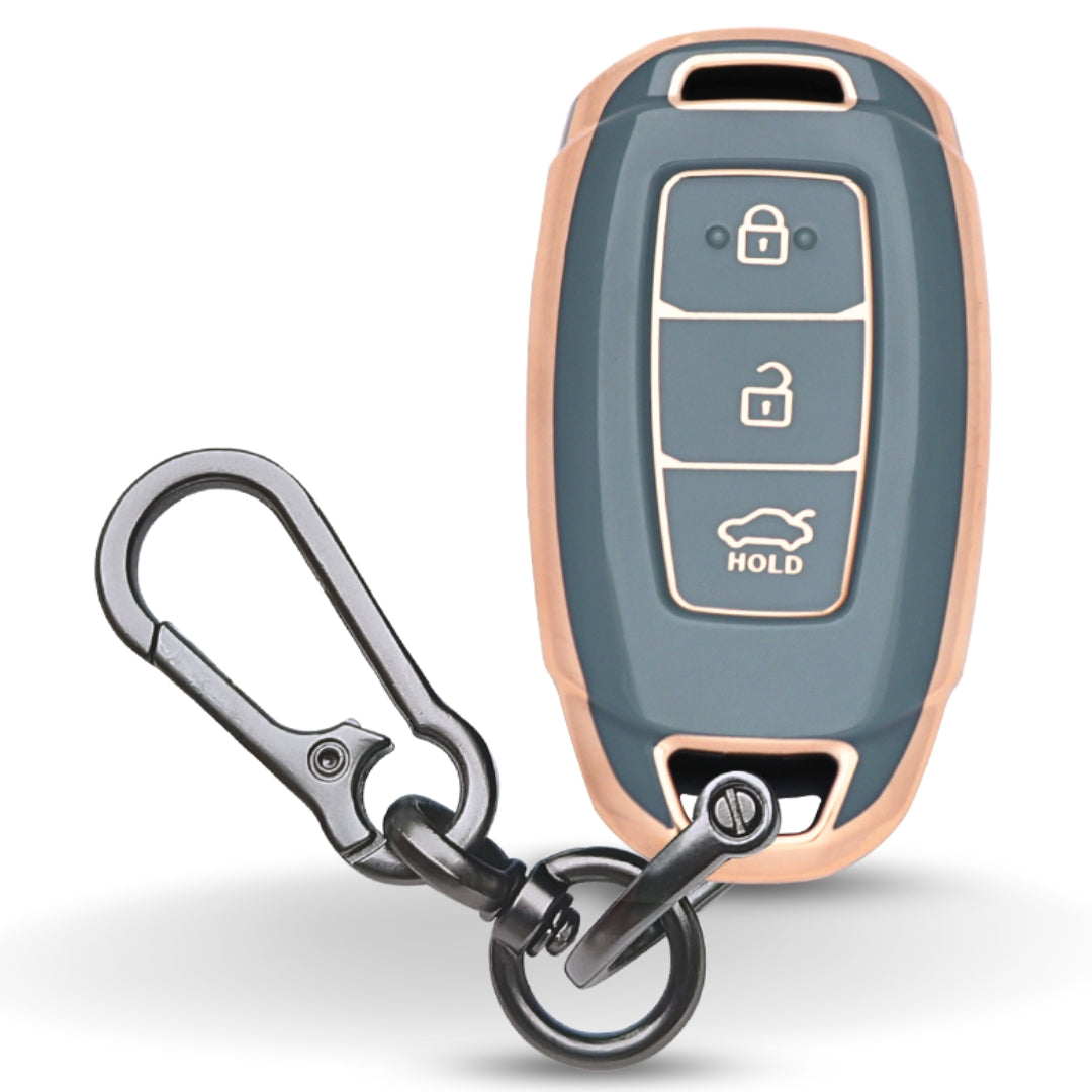 Hyundai Gold Line TPU Key Cover with Keychain