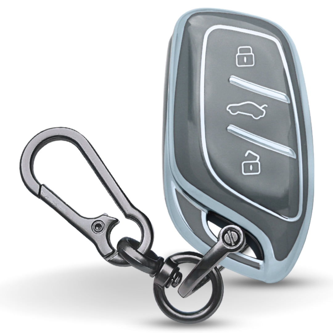 MG Silver Line TPU Key Cover with Keychain
