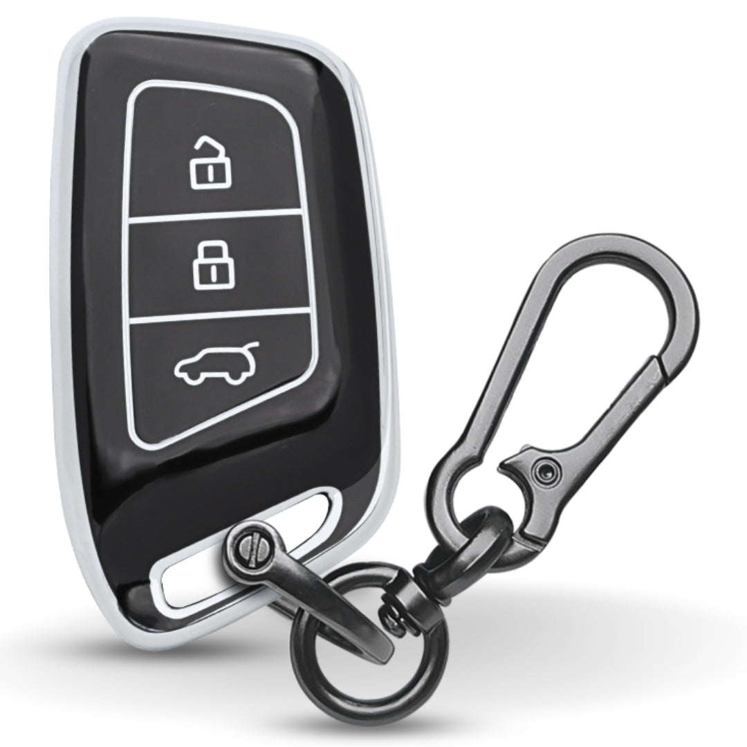 MG Silver Line TPU Key Cover with Keychain
