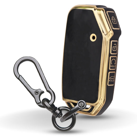 Kia Gold Line TPU Key Cover with Keychain