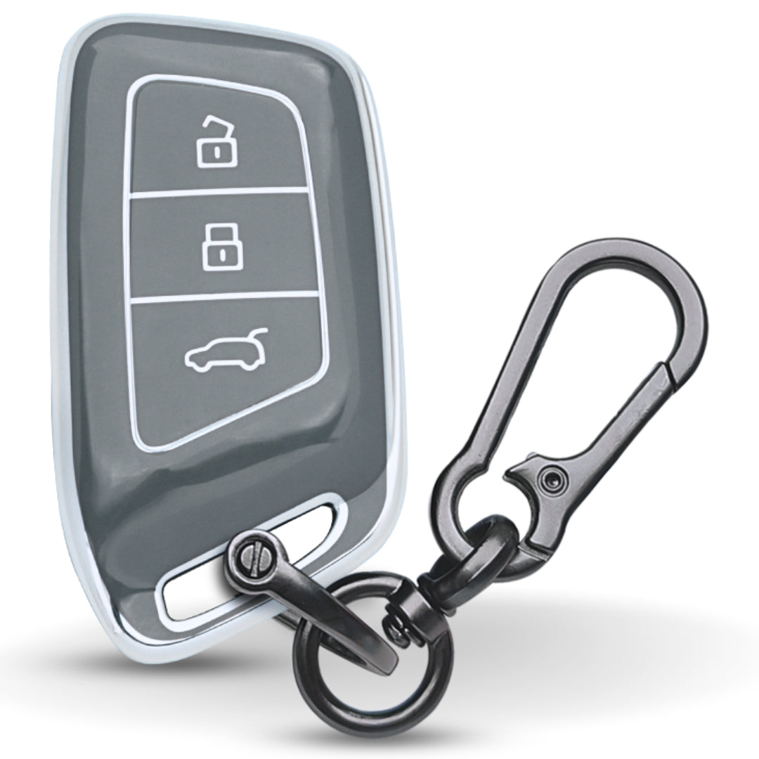MG Silver Line TPU Key Cover with Keychain
