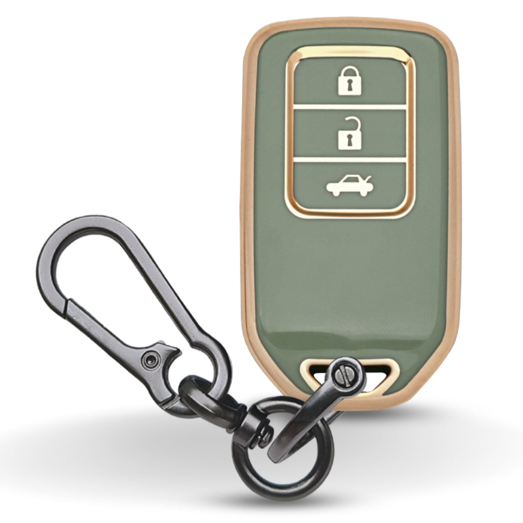 Honda Gold Line TPU Key Cover with Keychain