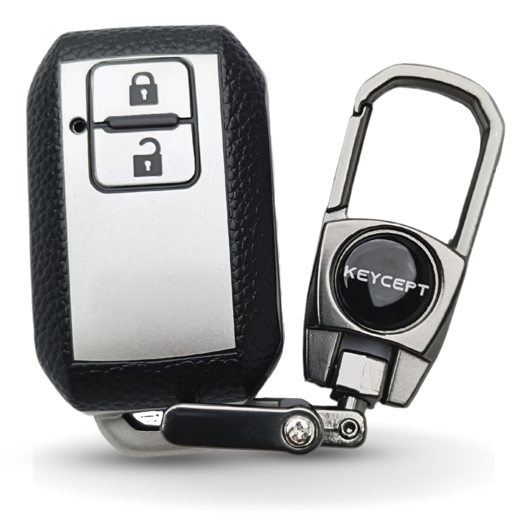 Suzuki TPU Leather Key Cover with Keychain. (Type 2)