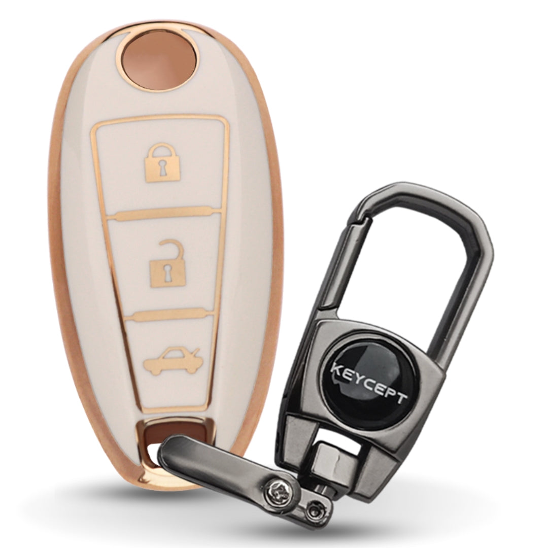 Suzuki Gold Line TPU Key Cover with Keychain (Type 2)