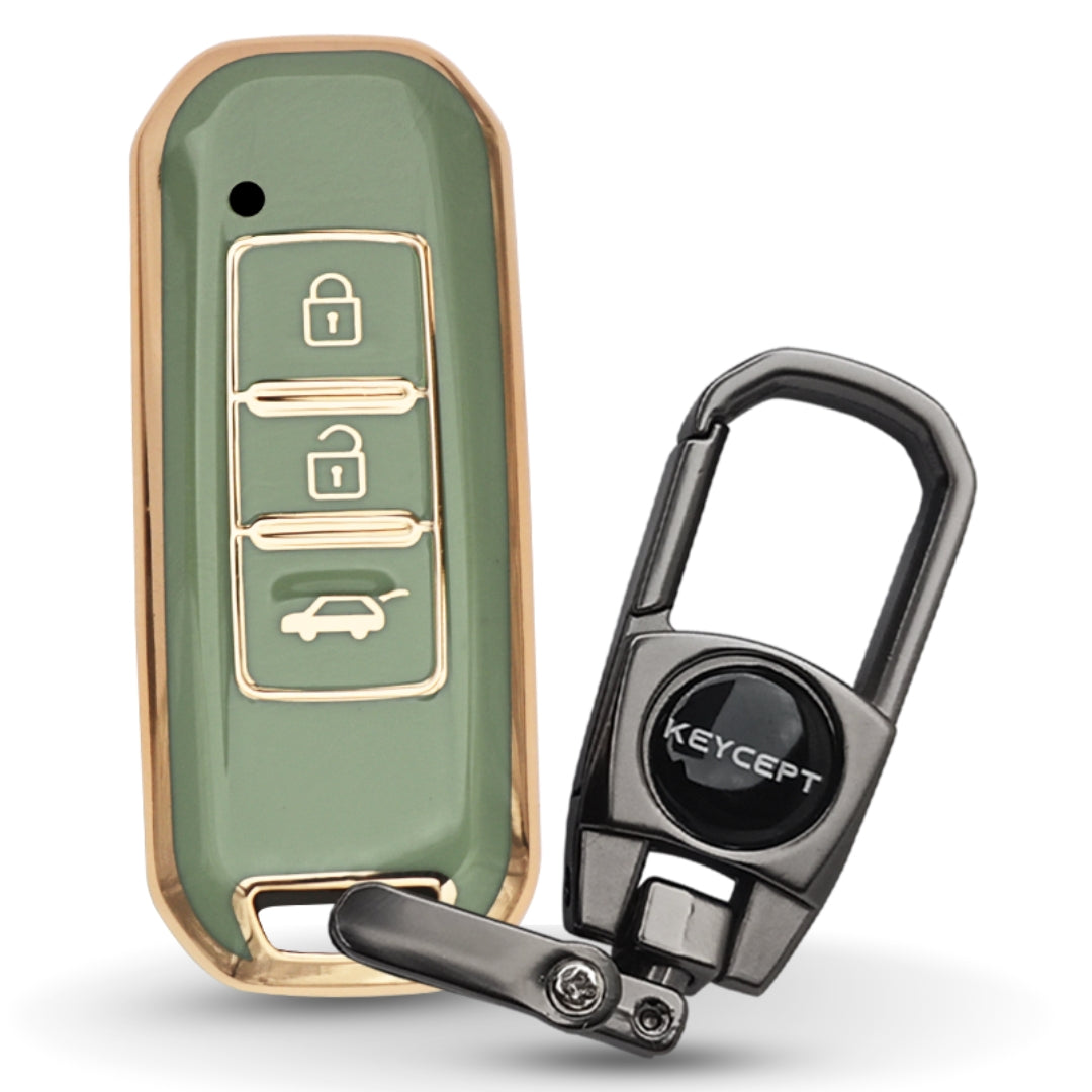 MG Gold Line TPU Key Cover with Keychain (Type 2)