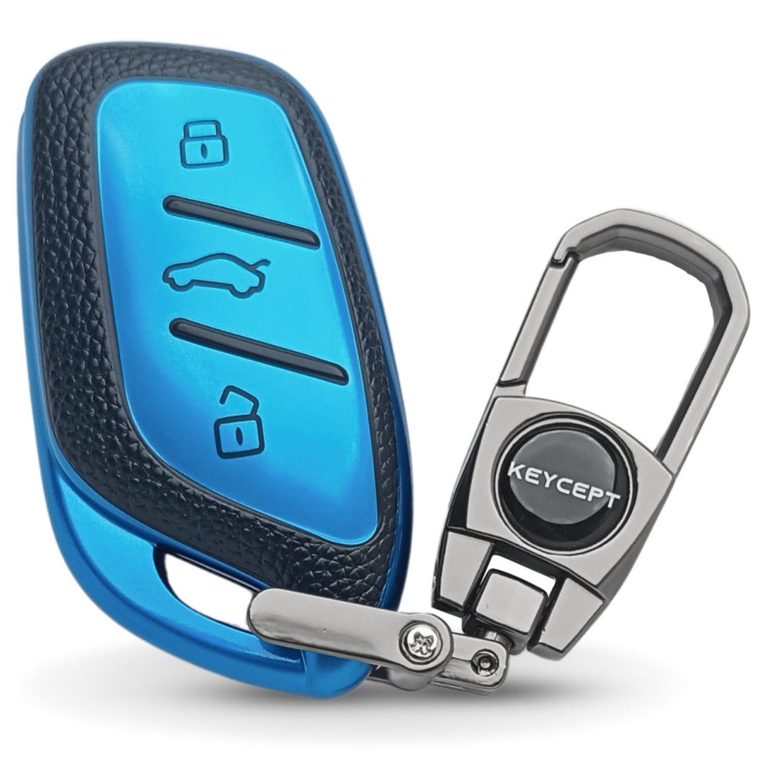 MG TPU Leather Key Cover with Keychain. (Type 1)