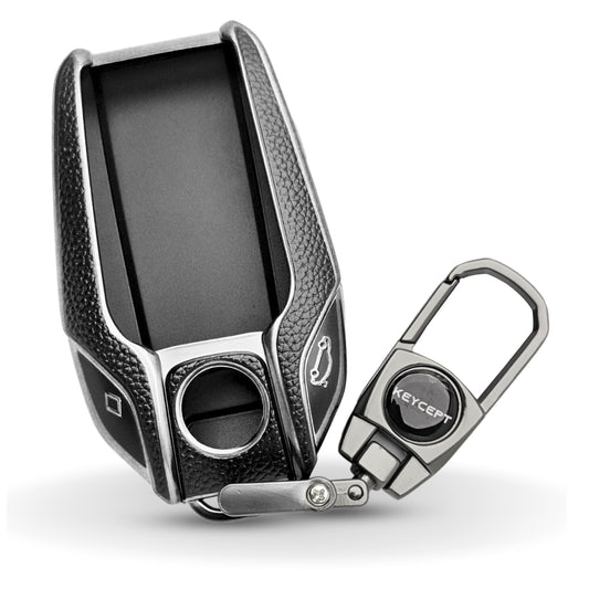 BMW TPU Leather Key Cover With Keychain. (Type 2)
