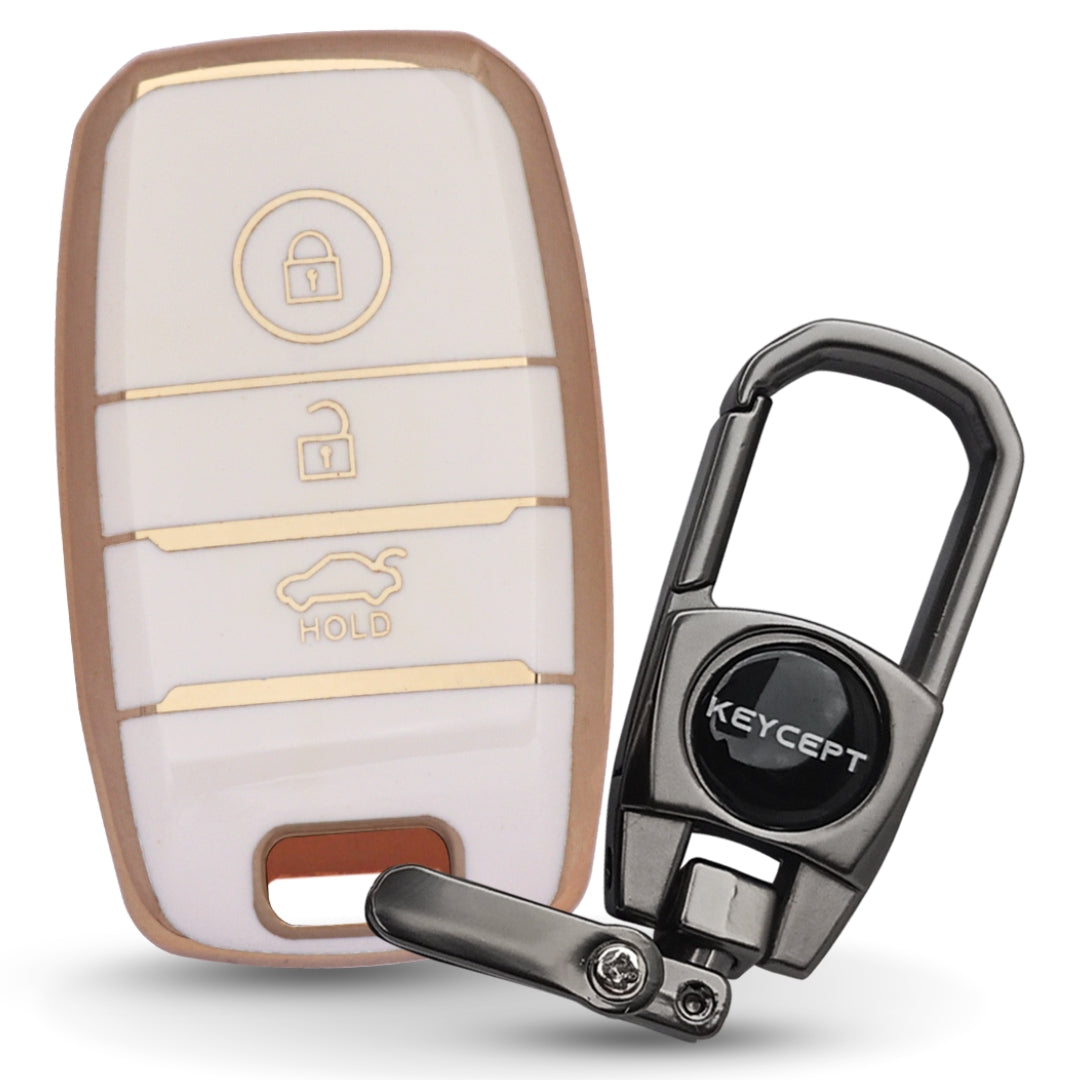 Kia Gold Line TPU Key Cover with Keychain (Type 2)