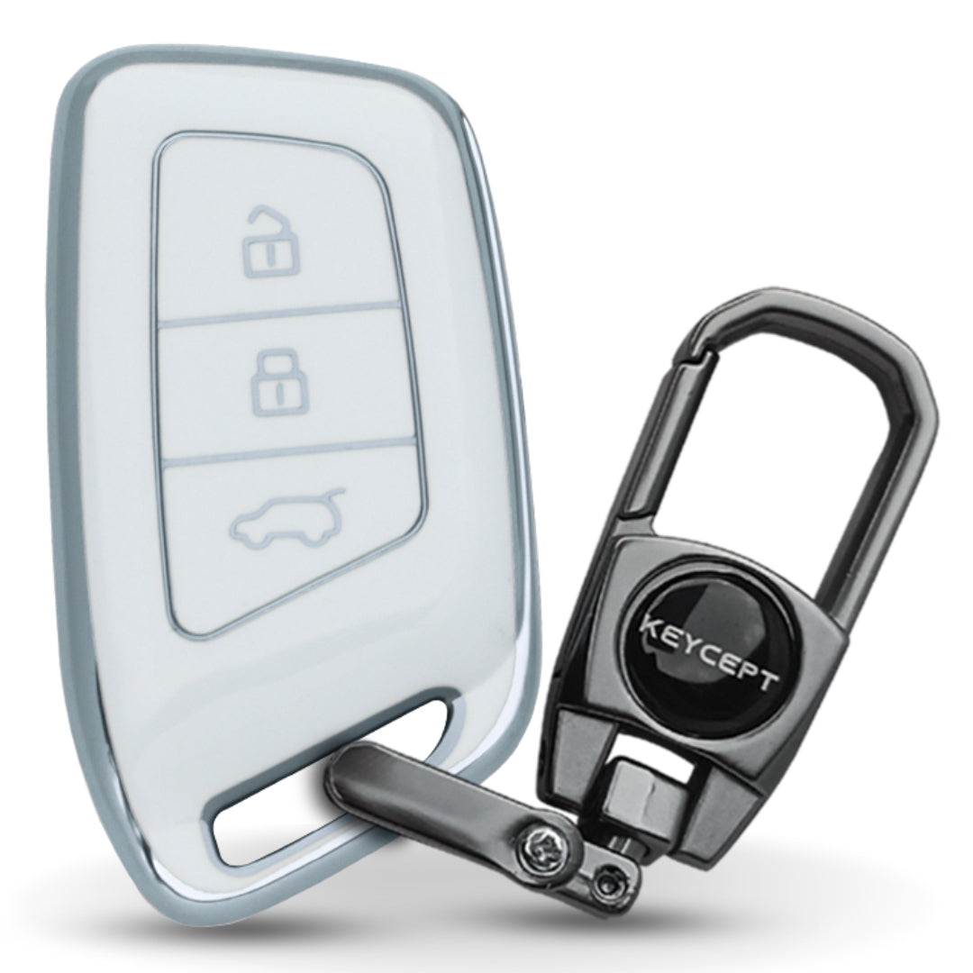MG Silver Line TPU Key Cover with Keychain