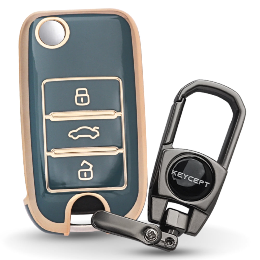 MG Gold Line TPU Key Cover with Keychain (Type 2)