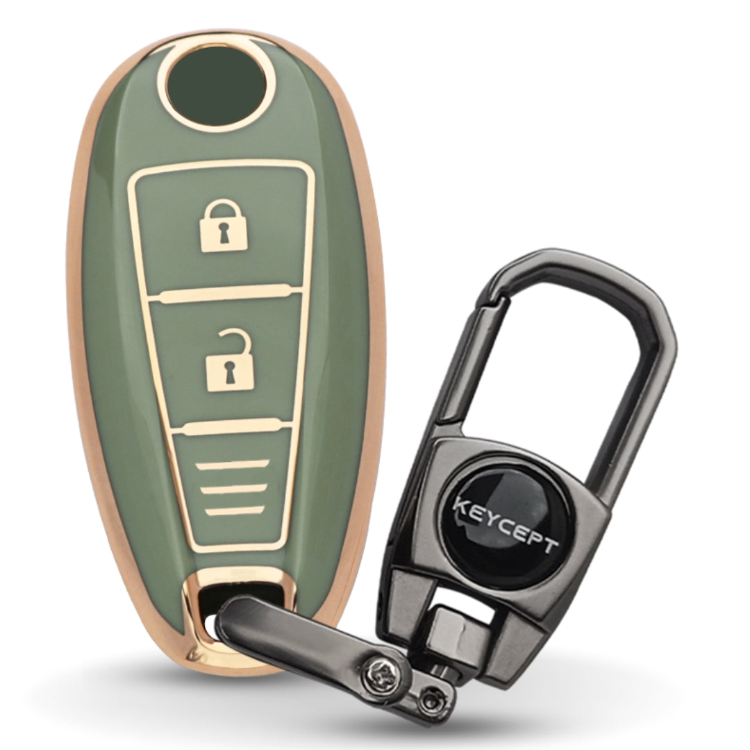 Suzuki Gold Line TPU Key Cover with Keychain (Type 2)