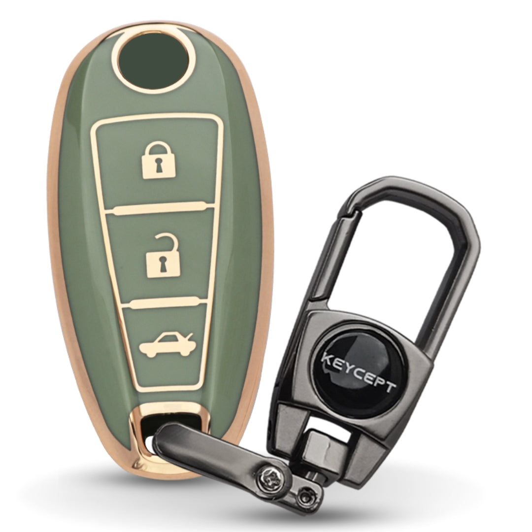 Suzuki Gold Line TPU Key Cover with Keychain (Type 2)