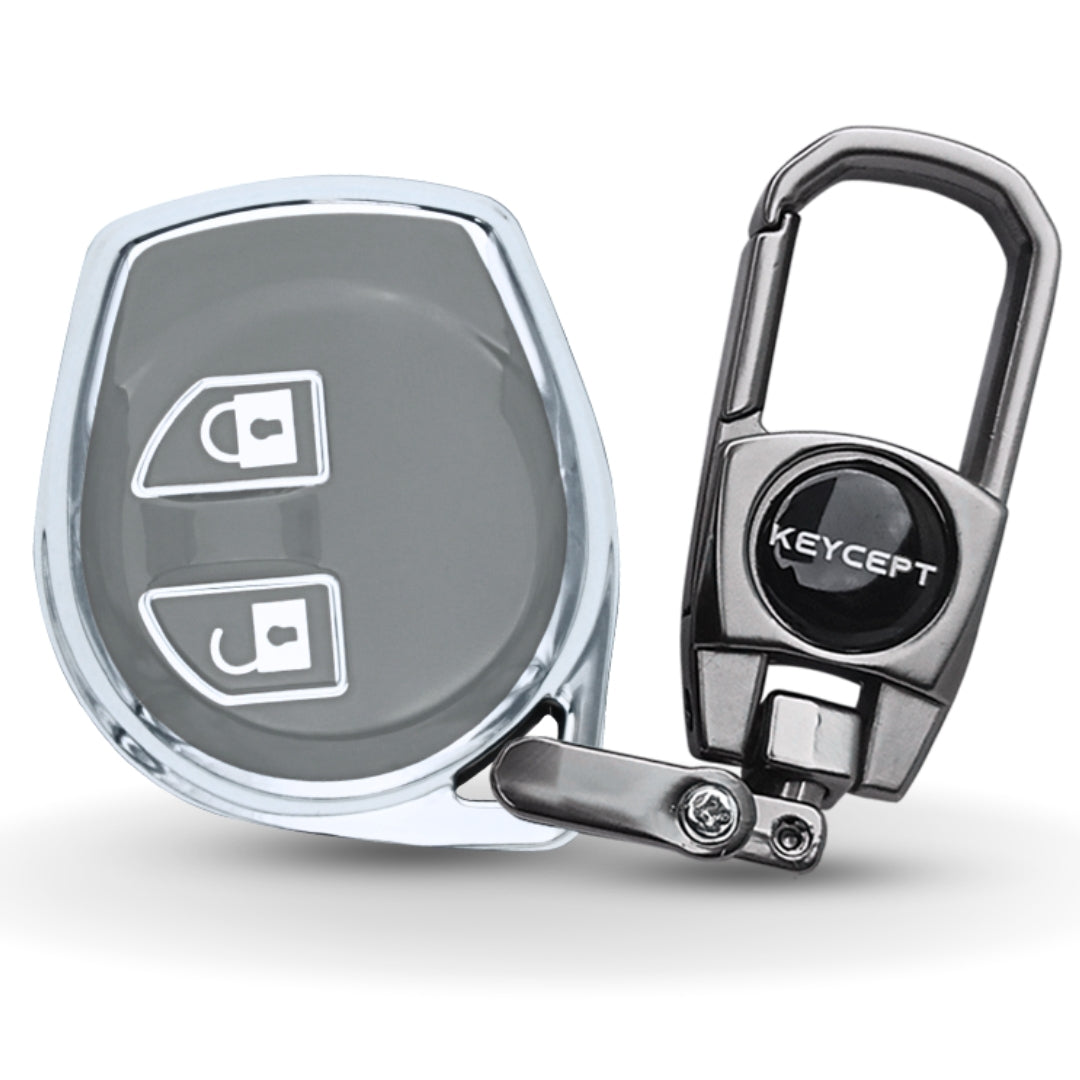 Suzuki Silver Line TPU Key Cover with Keychain