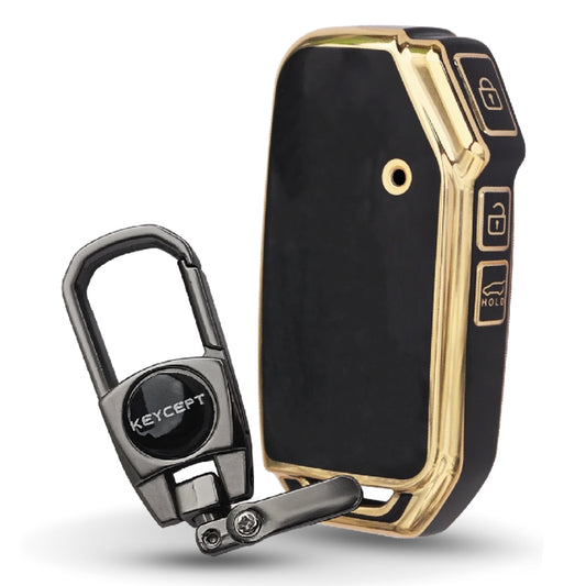 Kia Gold Line TPU Key Cover with Keychain (Type 2)
