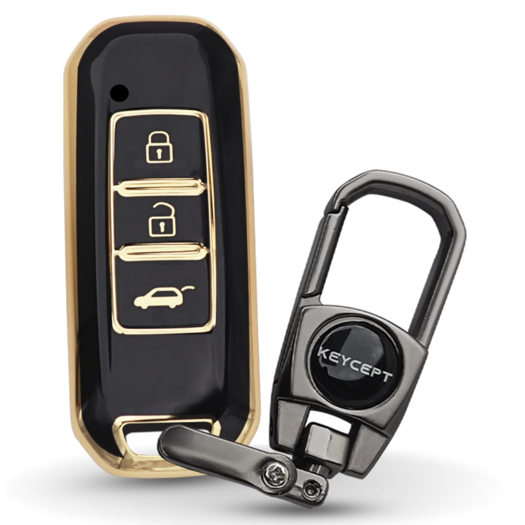 MG Gold Line TPU Key Cover with Keychain (Type 2)