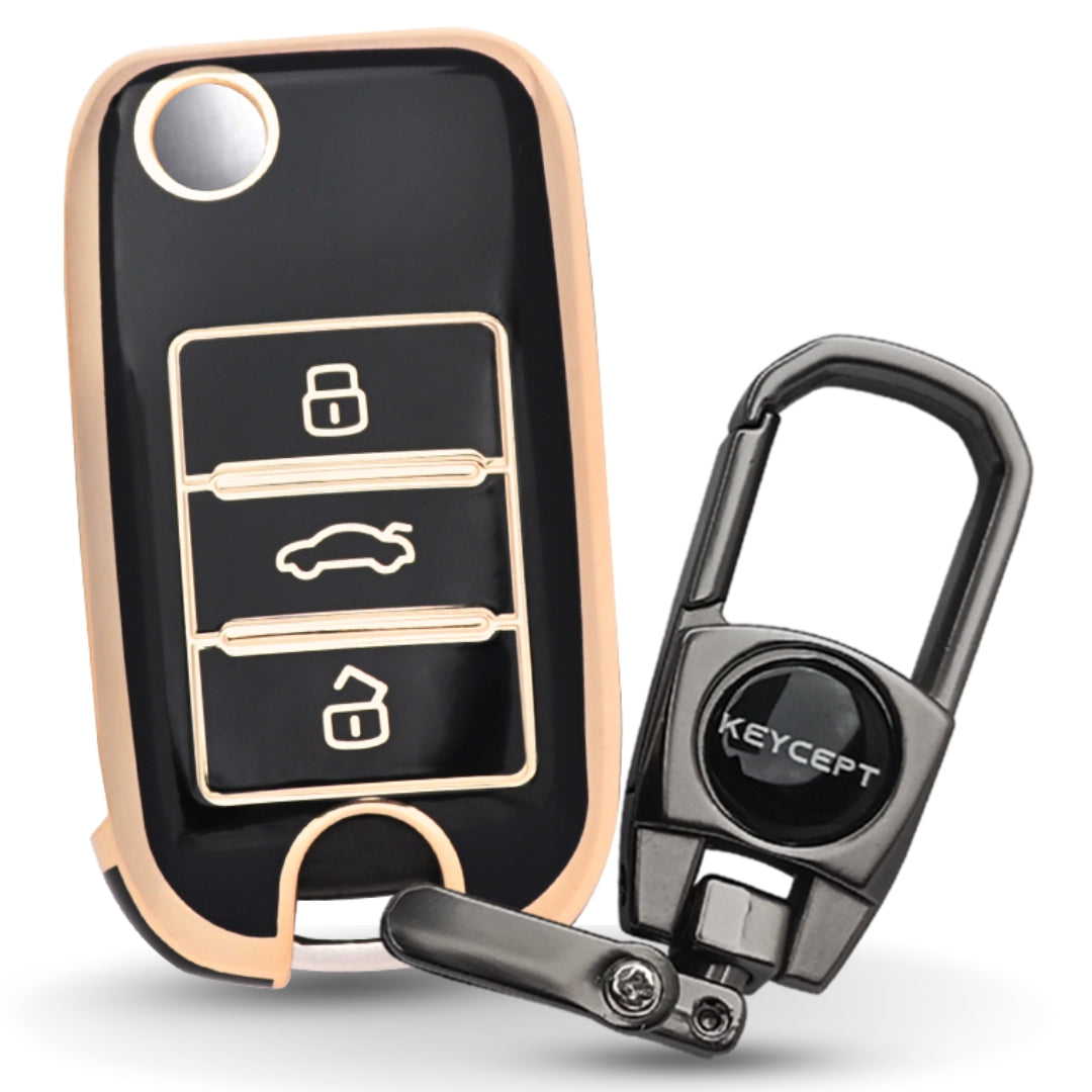 MG Gold Line TPU Key Cover with Keychain (Type 2)