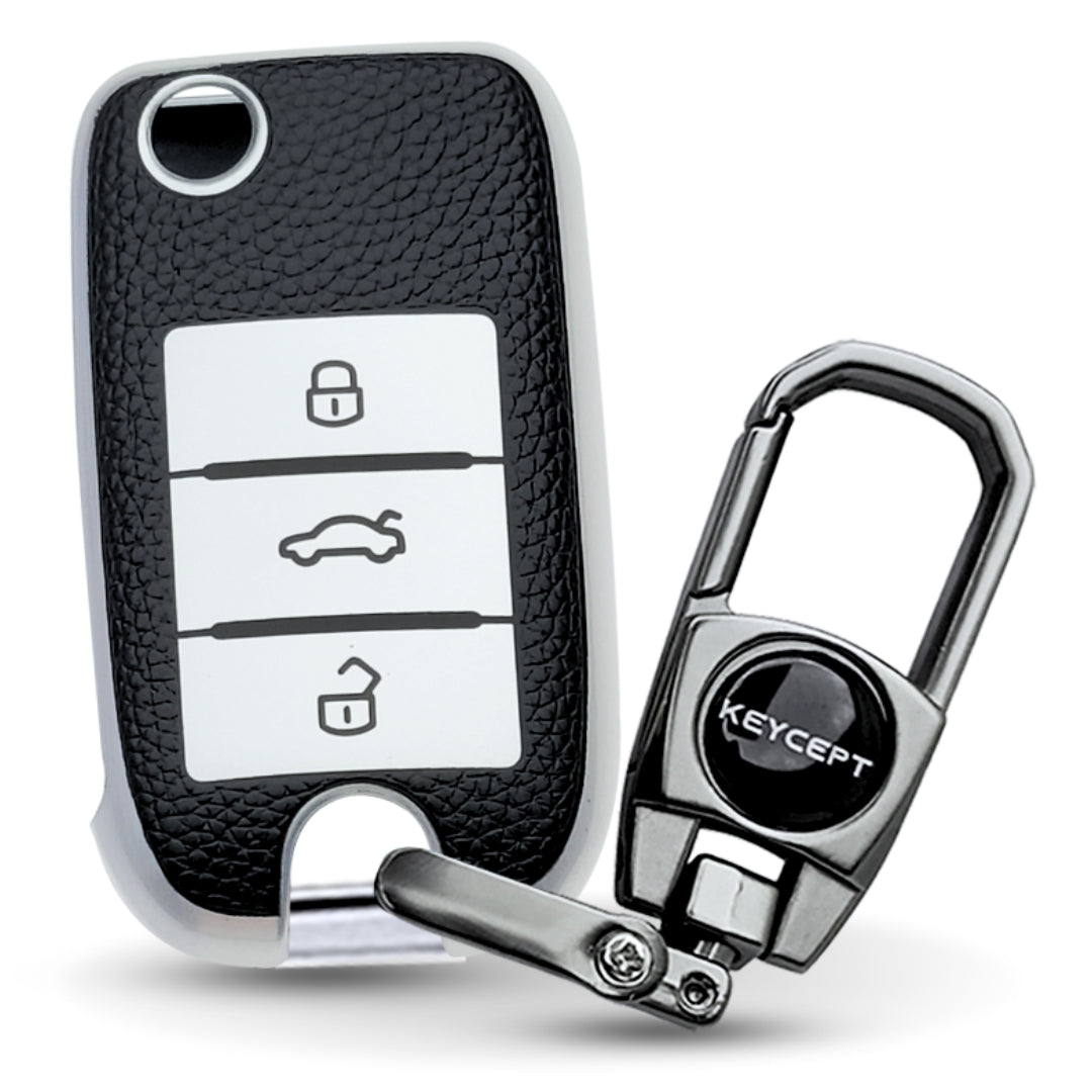 MG TPU Leather Key Cover with Keychain (Type 2)