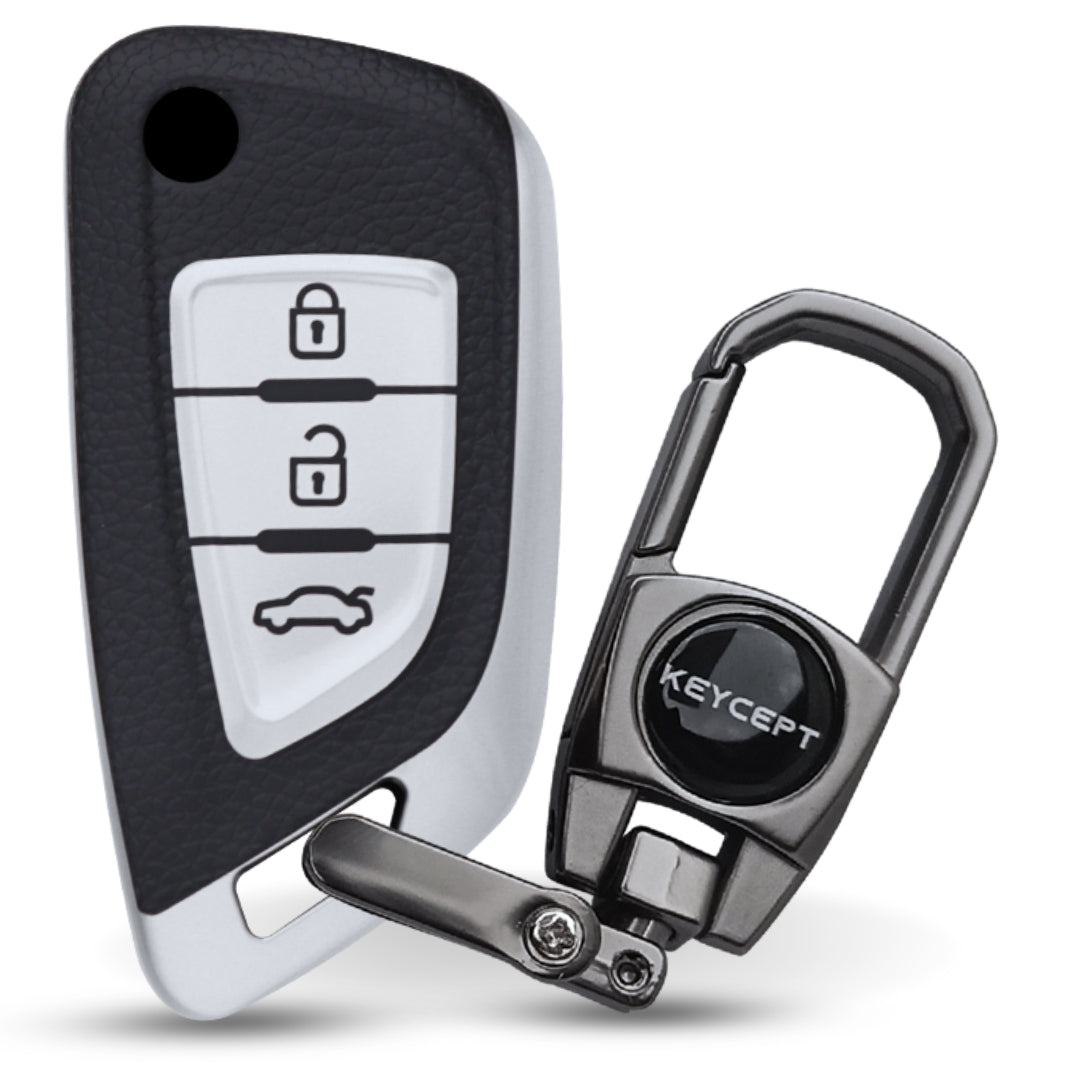 Universal TPU Leather Key Cover With Keychain (Type K2)