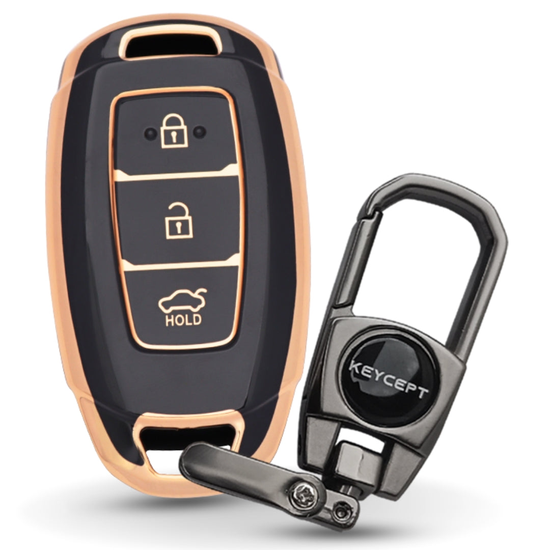 Hyundai Gold Line TPU Key Cover with Keychain (Type 2)