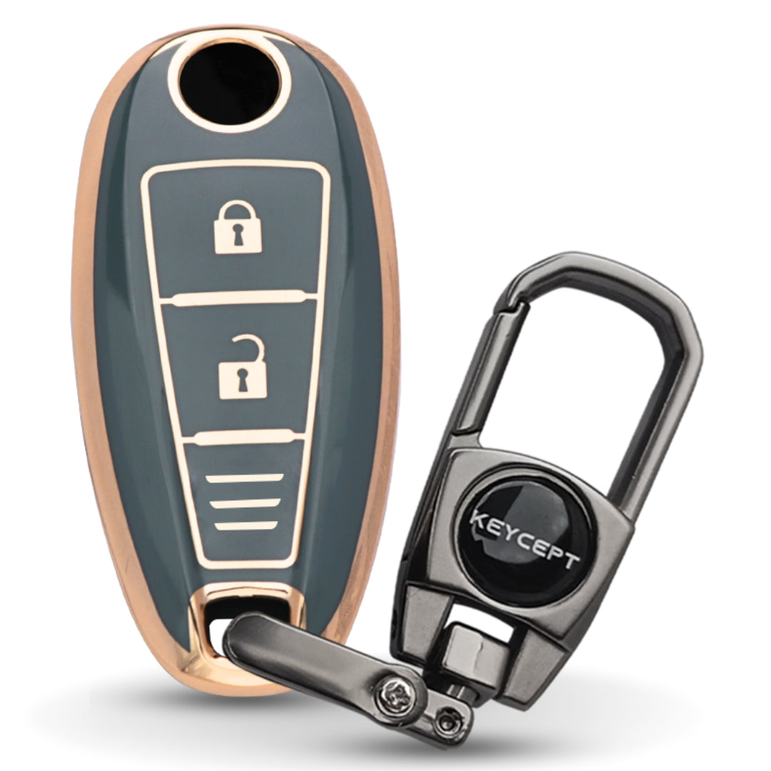 Suzuki Gold Line TPU Key Cover with Keychain (Type 2)
