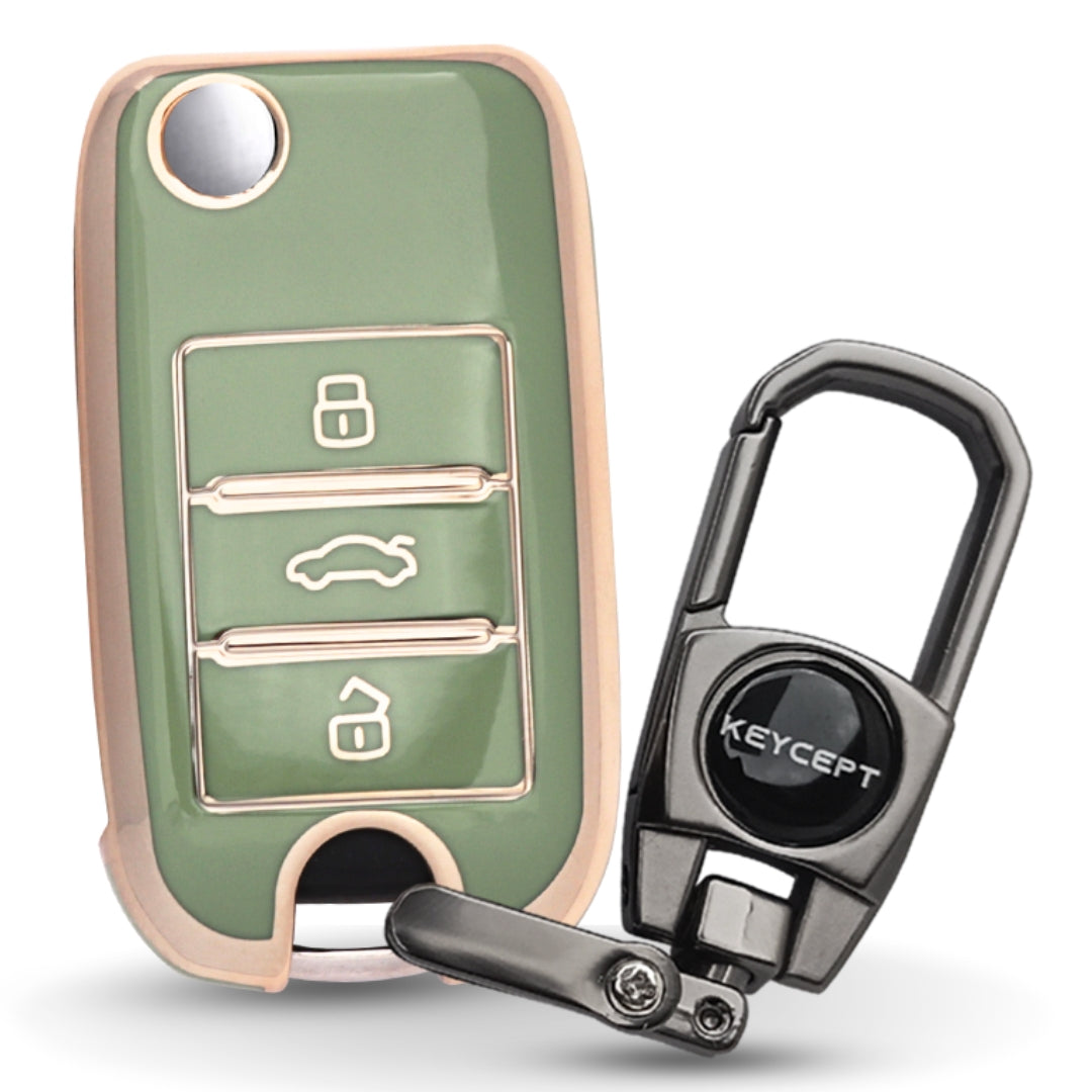MG Gold Line TPU Key Cover with Keychain (Type 2)
