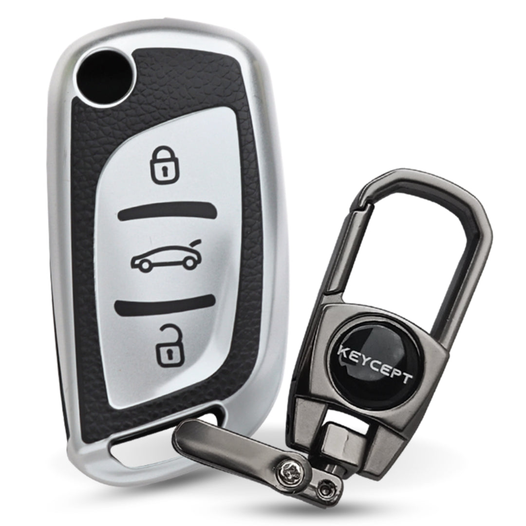 Universal TPU Leather Key Cover with Keychain (Type 2)