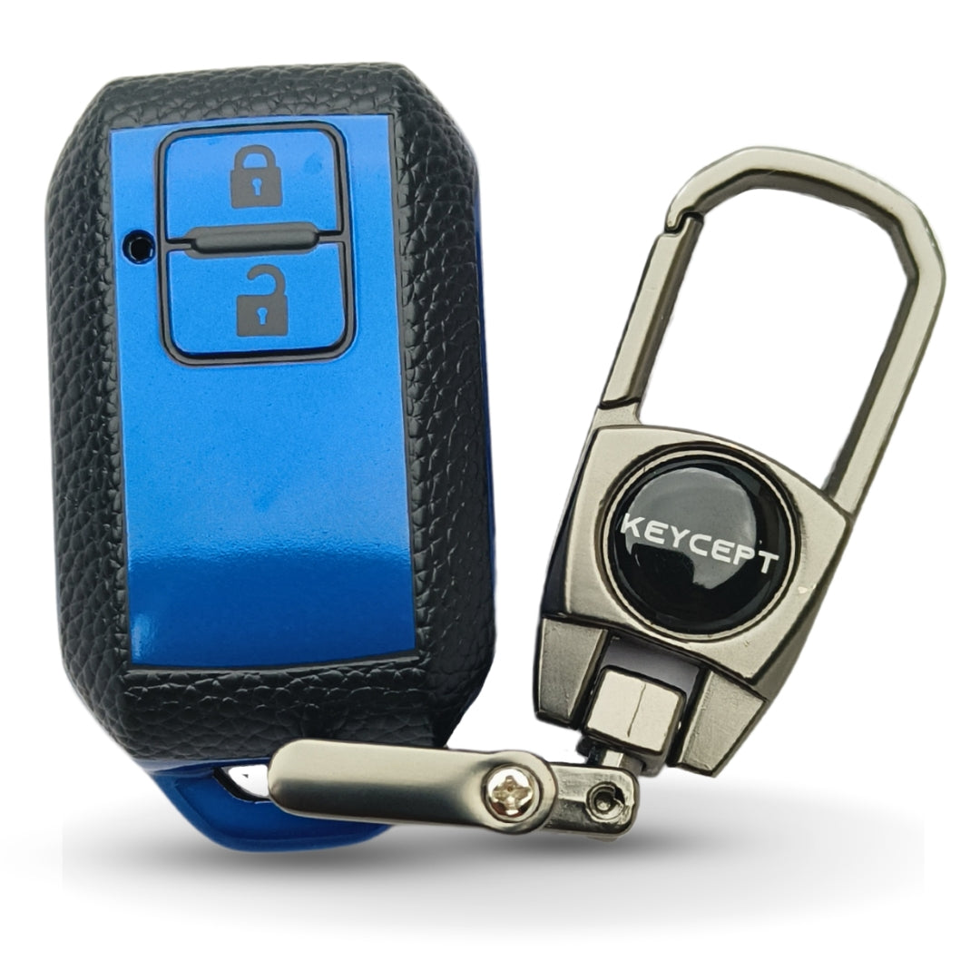 Suzuki TPU Leather Key Cover with Keychain. (Type 2)