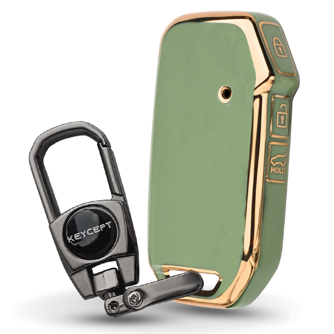 Kia Gold Line TPU Key Cover with Keychain (Type 2)
