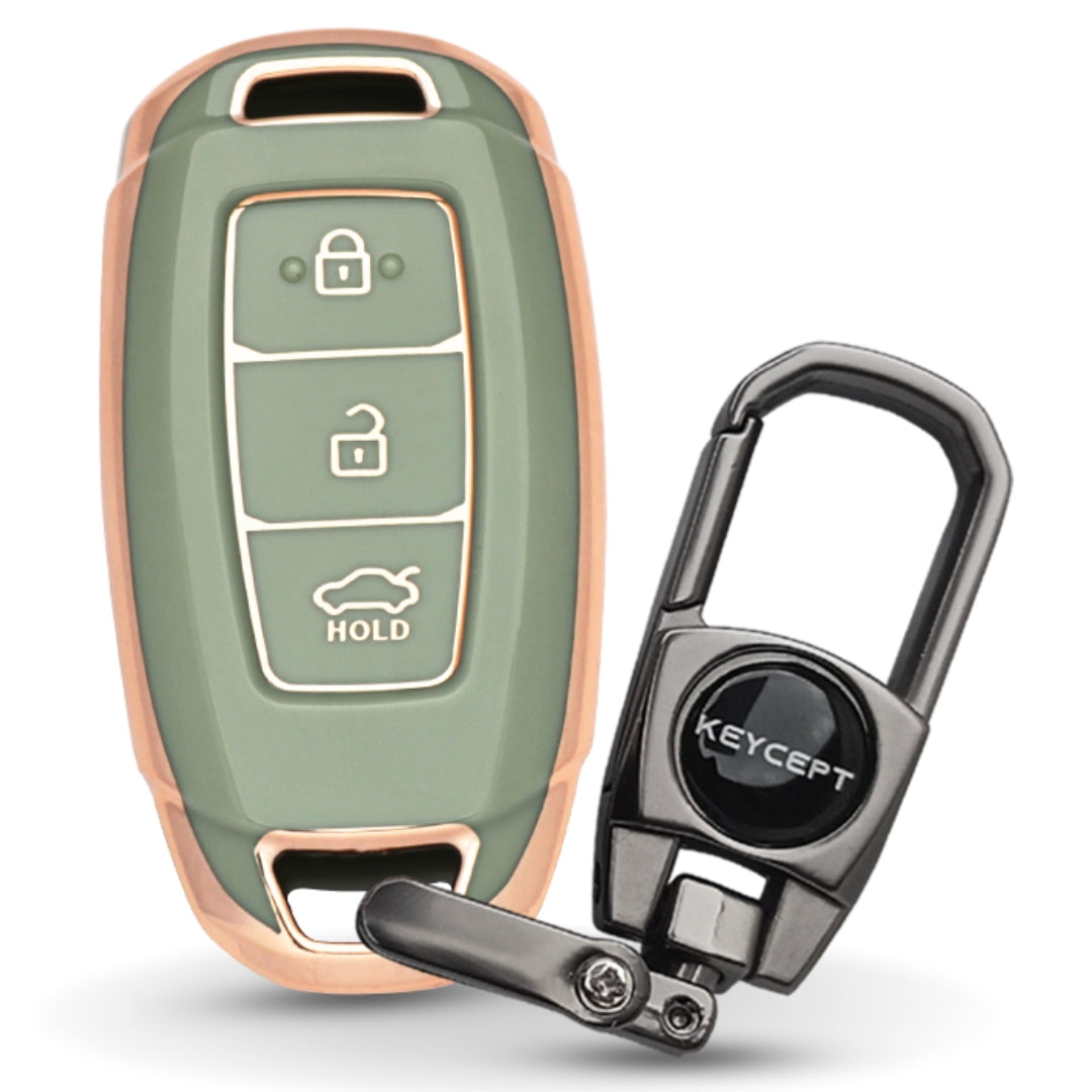 Hyundai Gold Line TPU Key Cover with Keychain (Type 2)