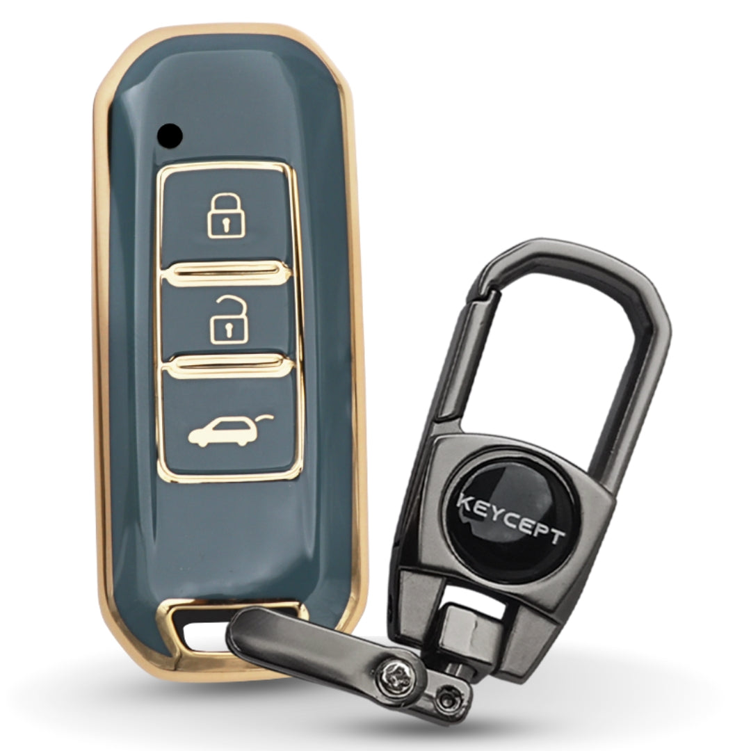 MG Gold Line TPU Key Cover with Keychain (Type 2)